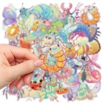 10/30/50pcs Transparent Vintage Insect Cartoon Graffiti Stickers for Laptop Phone Stationery Reward Education Decals Toys