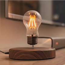 Lampada a levitazione magnetica Creatività Lampadina a LED in vetro galleggiante Home Office Decorazione da scrivania Regalo di compleanno Tavolo Novità Luce notturna