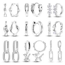 Nuovi orecchini per le donne 925 colore argento stella geometrica istantanea orecchini con zirconi regali di gioielli di compleanno di fidanzamento di nozze pregiati