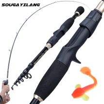 Sougayilang 1.8-2.4m wędki teleskopowe Ultralekka waga Spinning Casting Carbon Pole akcesoria