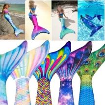 Nuovi bambini adulti nuoto coda di sirena ragazza mamma cosplay costume da sirena regalo per feste per bambini costume da bagno fantasia con pinna monopinna