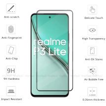 6-in-1 For Realme P3 Lite Glass OPPO Realme P3 Lite 4G Tempered Glass Full Cover Glue Screen Protector Realme P3 Lite Lens Glass