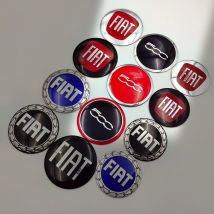 4 pz 3D 50mm 56mm FIAT 500 logo auto emblema Wheel Center Hub auto Rim refit a prova di polvere badge copre adesivo accessori per lo styling