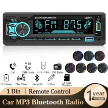 Sinovcle 1din Autoradio Stereo Bluetooth digitaler MP3-Player FM-Empfänger mit Fernbedienung Aux/USB/TF-Karte im Dash-Kit