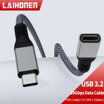 Cavo di prolunga USB C Audio/Video 4K @ 60HZ Tipo-C Maschio a Femmina Cavo di prolunga USB 3.2 per MacBook Pro Air Cavo dati USB da 20 Gbps