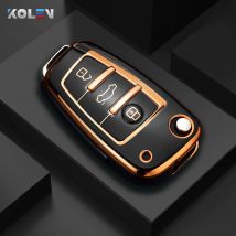 Modne etui z klapką z TPU do Audi A1 A3 8P 8L A4 A5 B6 B7 A6 A7 C5 C6 4F Q3 Q5 Q7 Q8 TT S3 S4 S6 RS