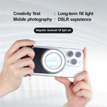 Magnetischer Snapgrip MagSafe Telefonhalter Griff Bluetooth Shutter Smartphone Selfie Stabilisator mit Fülllicht für iPhone Android