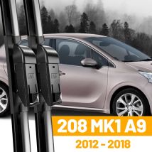 Set spazzole tergicristallo anteriori per Peugeot 208 MK1 A9 2012 - 2018 Parabrezza Finestra Parabrezza 26 "16" 2013 2014 2015 2016 2017