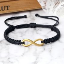 Klassische Unendlichkeit Armband Freundschaft Geflochtene Einstellbar Für Paare Männer Frauen