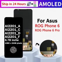 6.78 "AMOLED Per Asus ROG 6 Telefono 6 6D AI2201C AI2203 Display LCD Schermo + Touch Panel Digitizer Per Asus ROG6 pro AI2201_D LCD
