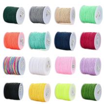 95m/rollo de cuerda de hilo de nailon de 0,8mm para hacer pulseras, collares, accesorios artesanales hechos a mano