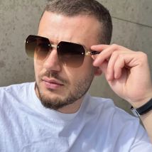 3 stücke Mode Polygon Metall Rahmen Sonnenbrille Männer Halb-Rahmen Multi Farbe Sonnenbrille Weiblich Männlich Gradienten Reisen Brillen