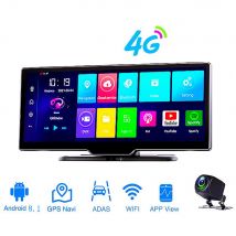 Navigazione GPS 4G da 11,26 pollici Android 8.1 Telecamera DVR per auto WiFi ADAS HD 1080P Videoregistratore da cruscotto Auto 24 ore Monitor Telecamera