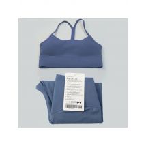 2 Pieces Yoga Set Women Sportswear Gym Top Y-shape Bra Fitness High Waist Leggings Workout Clothes Tracksuits