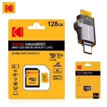 Kodak 100% Original Micro SD Card 32GB 64GB 128GB 256GB V30 U3 4K High Speed TF Card for Dash Cam Car Camera Driving Recorder