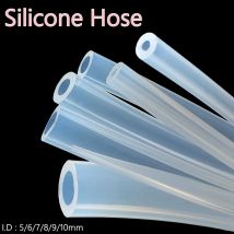 Tubo flessibile in silicone alimentare da 1/5/10 metri Tubo in gomma trasparente ID 5 6 7 8 9 10mm Grado industriale non tossico resistente alle temperature