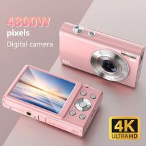 Fotocamera digitale 4K Fotocamera per vlogging con messa a fuoco automatica HD 48MP con videocamera a grande schermo da 2,8" per fotografia per bambini adulti
