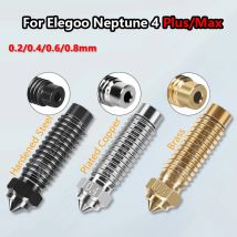 Do dysz Elegoo Neptune 4 Plus/4 Max Dysza 0,2/0,4/0,6/0,8 MM Dysze z mosiądzu, miedzi i hartowanej stali o dużej prędkości