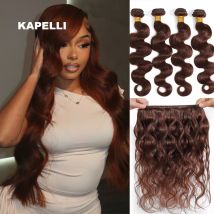 Brown Human Hair Bundles Body Wave Bundles Human Hair Brazilian 1/3/4 PCS Bundle Deal Hair Weft 100% Raw Hair Extensions On Sale