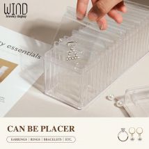 Anti-Oxidations-Schmuck-Organizer-Box mit 20 tragbaren Anti-Anlauf-Schmuckbeuteln, transparenter Aufbewahrungshalter für die Aufbewahrung von Ohrringen und Ringen