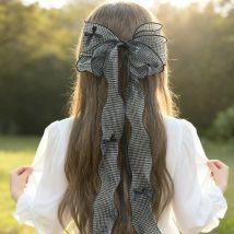 1pc Süße Bogen Spitze Band Frühling Haar Clip Für Frauen Mädchen Mode Nette Schwarze Headwear Haar Zubehör Einfache Haar barrettes