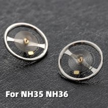 1 pz Accessori per il movimento dell'orologio Nuovo bilanciere NH35, bilanciere NH36 Bilanciere bianco con Hairspri per orologiaio