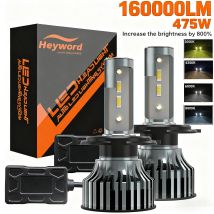 Heyword Car headlight  160000LM 475W h4 led h7 canbus h1 h3 h8 h11 9005 9006 3000k 6000k car auto headlight led lights for car