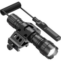 Taktische Taschenlampe, 1200 Lumen, LED-Licht mit Picatinny-Schiene/Mlok-Halterung für den Außenbereich und Druckschalter im Lieferumfang enthalten