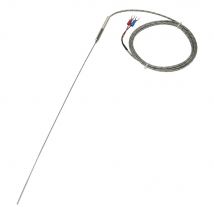 FTARP08 K J T type 2m metal screening cable 300mm flexible probe sheathed thermocouple temperature sensor