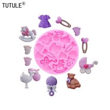 3D rocking horse Foot Bear balloons apparel safety pin Chocolate Cake Silicone Mould DIY drop glue Accessories epoxy resin Mold