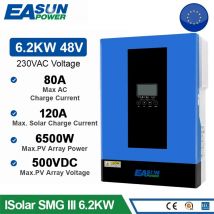EASUN POWER Hybrydowy inwerter solarny 6200W 48V Inwerter czystej fali sinusoidalnej 80A MPPT Kontroler ładowania słonecznego do paneli fotowoltaicznych Dropship