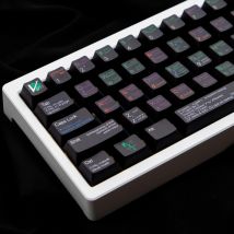 PBT Black VIM Keycaps Dye Sublimation Programmer Keycap Cherry Profile KeyCap 2.25U 2.75U Split Space für MX mechanische Tastatur