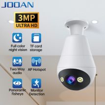 Jooan 2K 3MP WiFi IP Kamera E27 Glühbirne Kamera Wireless Baby Monitor AI Tracking nachtsicht Überwachung Kamera