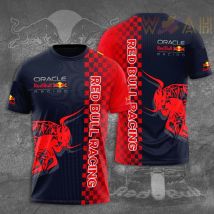 Sommer Red Bull Motorrad Sport T-Shirt Herren Motorrad Musterdruck Geeignet für Off-Road-Auto-Fans Racing Team Uniformen