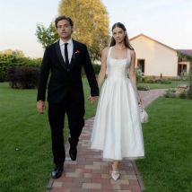 Toofgon Einfache A-Linie Midi Satin Brautkleider Träger Brautkleider Maßgeschneiderte Hochzeit Fotoshooting Tragen Sie formelles Party-Abschlussballkleid