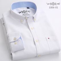Novità in camicia camicie a maniche lunghe da uomo slim fit camicia formale plian tasca singola abiti da ufficio top firmati in morbido cotone scozzese