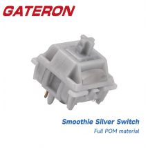 GATERON Frullato Argento Interruttore 5 Pin 45g Lineare POM Alloggiamento Stelo Gateron RGB SMD FAI DA TE Hot swap Tastiera Meccanica MX Interruttori
