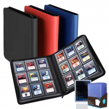 Raccoglitori Toploader per carte collezionabili PKM Raccoglitore 9 tasche Album Toploader per 252+ 3"X4" Top Loaders Protezioni per carte per MTG PTCG