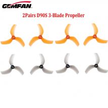 2 Paar Gemfan D90S 90 mm 3-Blatt 3,5 Zoll Propeller 3 Loch 1,5 mm PC höhere Effizienz für RC Freestyle Cinehoop Racing Drone