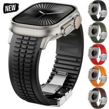 Silicone Band for Apple Watch Ultra 3 2 49mm Series 11 10 46mm Sports Strap for Iwatch 9 8 7 6 5 4 SE 2025 44mm 45mm Watchband