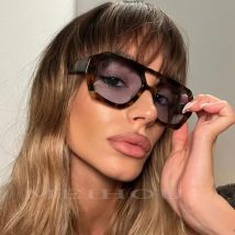 Platz Doppel Brücken frauen Sonnenbrille Vintage Retro Leopard Blau Gradienten Weibliche Sonnenbrille Luxus Brillen Gafas De Sol