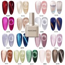 MAYCHAO 7ml Cat Eye Gel Nail Polish Shiny Magnetic Gel Semi Permanent Soak Off UV Gel Glitter Manicure For Nail Art Gel Varnish