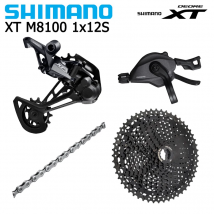 SHIMANO DEORE XT M8100 1X12 Speed Groupset Przerzutka tylna SGS Prawa dźwignia zmiany biegów SUNSHINE HG Typ Kaseta CN-M6100 Części rowerowe