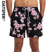 Datifer 2025, Sommer-Herren-Badeshorts, schnell trocknend, bedruckt, atmungsaktives Mesh-Innenfutter, Badebekleidung für Herren, elastische Taille