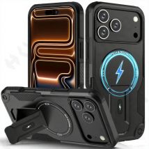 Hülle für iPhone 17, 16, 15, 14, 13, 12 Pro Max Plus, magnetische Schutzhülle, Magsafe, stoßfest, robust, Fallschutz, Ständerabdeckung