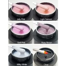 Jillnails 50g Self Leveling Medium Gel 50ml Milky Pink  White Gel Builder for Nails Extension Nail Building