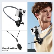 Magnetische Halshalterung aus Silikon mit Schnellverschluss für iPhone 16, 15, 14, 13, 12, 11, 10, SAMSUNG HUAWEI XIAOMI Telefonzubehör