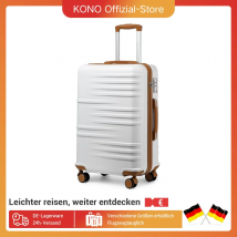 Nuovi nuovi carrelli ABS + PC valigia robusta bianca con un Design elegante ideale per i viaggi