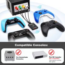 RetroScar BlueRetro Wireless Game Controller Adapter für Nintendo Gamecube Konsole Konverter für Switch Pro/PS5/PS4 Joystick