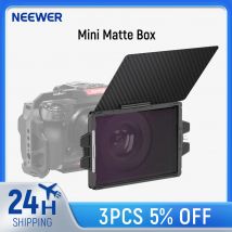 NEEWER Mini scatola opaca con vassoio filtro da 4"x5,65" Bandiera in fibra di carbonio per fotocamera DSLR mirrorless compatibile con obiettivo 67/72/77/82mm